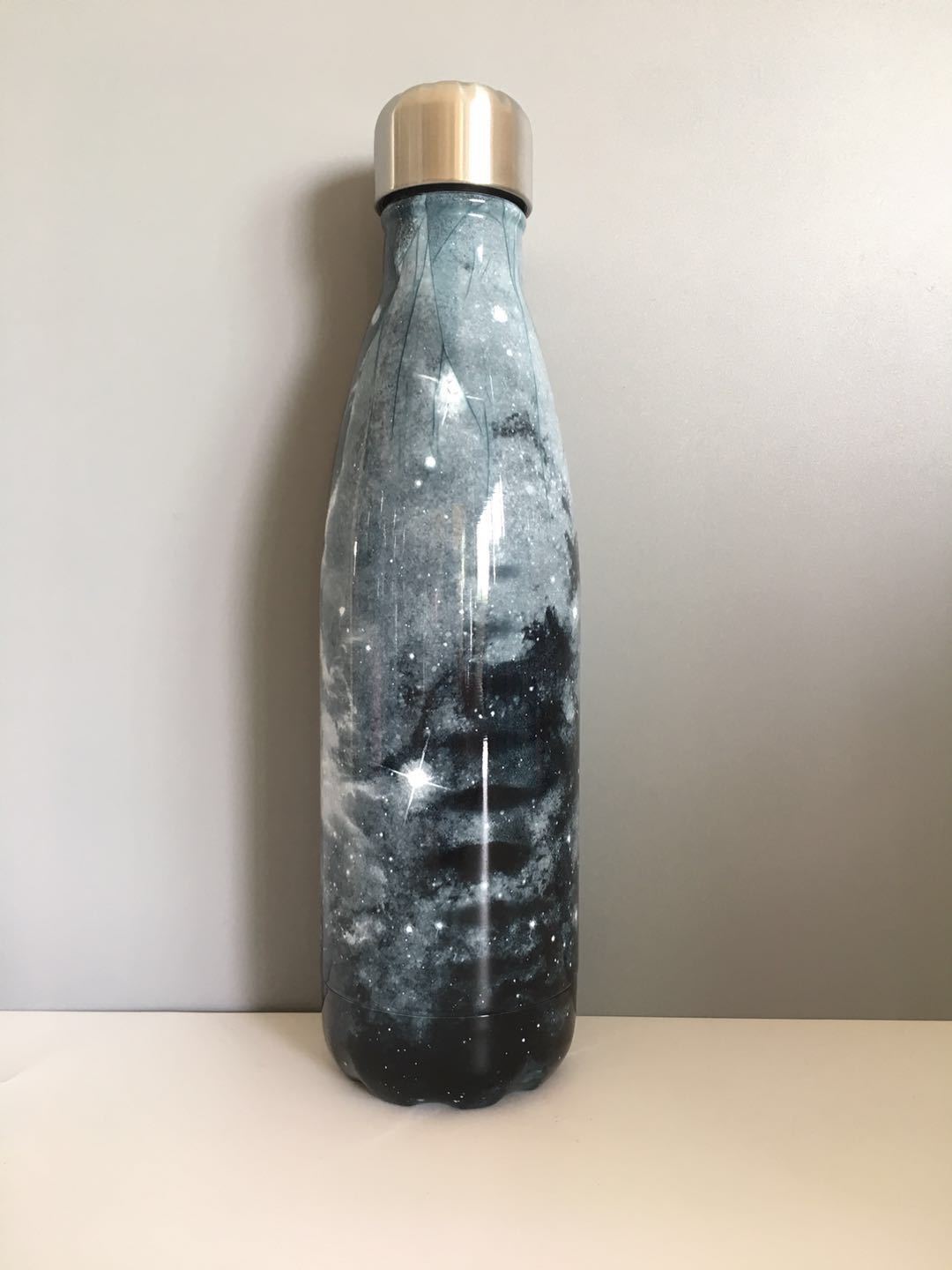 Best Selling New Starry Sky Galaxy Coke Bottle Stainless Steel Vacuum Flask Creative Gradient Color Handy Cup - One Red Hill